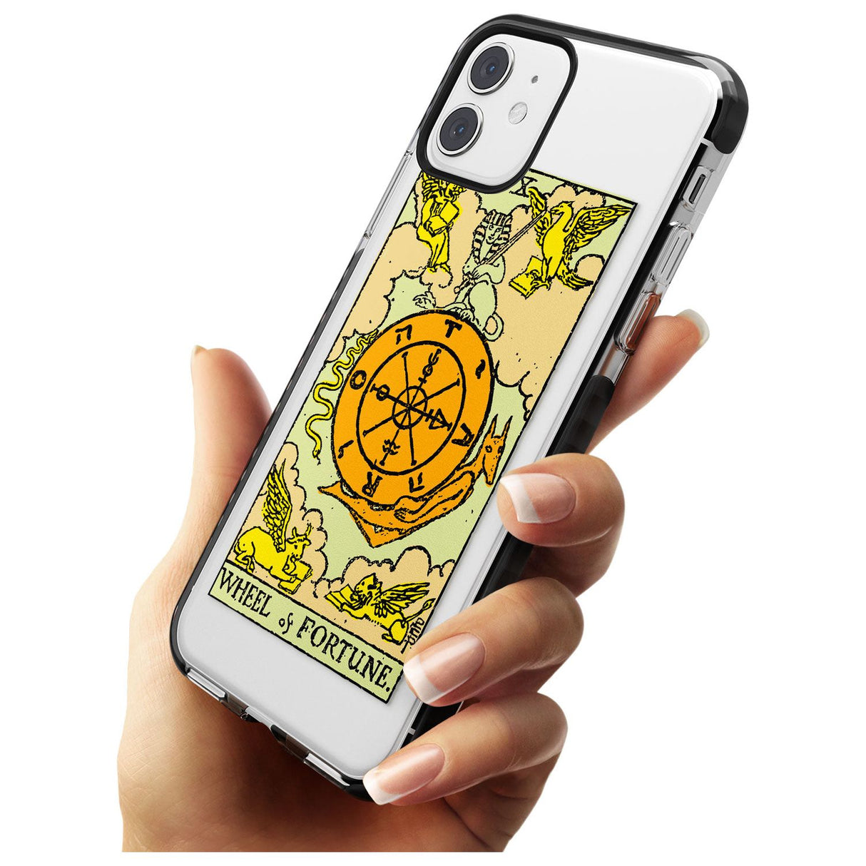 Wheel of Fortune Tarot Card - Colour Pink Fade Impact Phone Case for iPhone 11 Pro Max