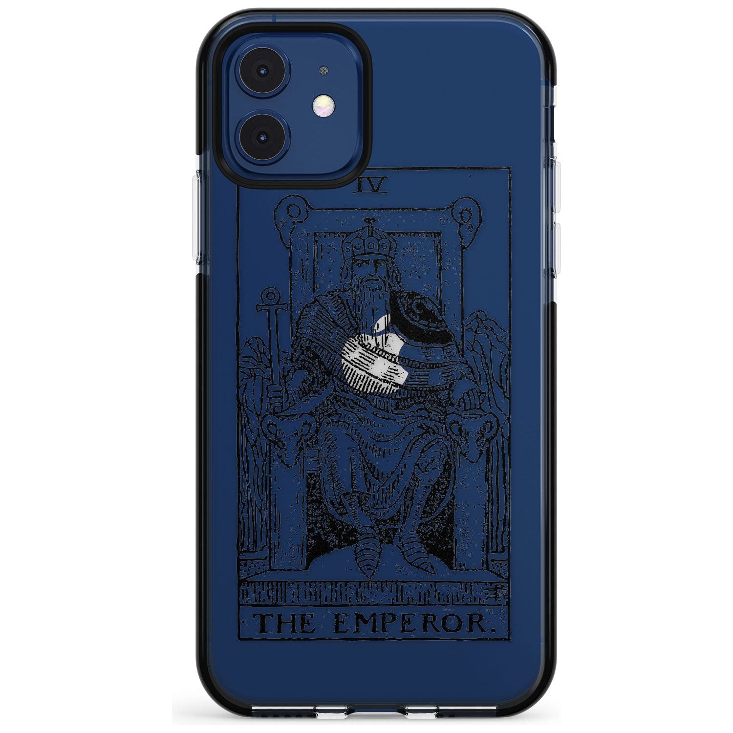 The Emperor Tarot Card - Transparent Pink Fade Impact Phone Case for iPhone 11 Pro Max
