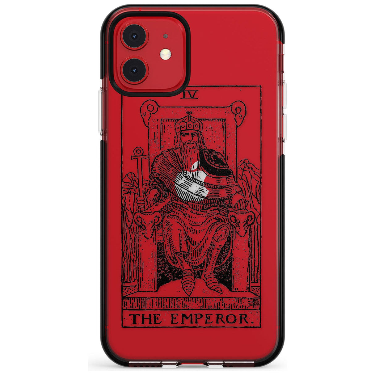 The Emperor Tarot Card - Transparent Pink Fade Impact Phone Case for iPhone 11 Pro Max