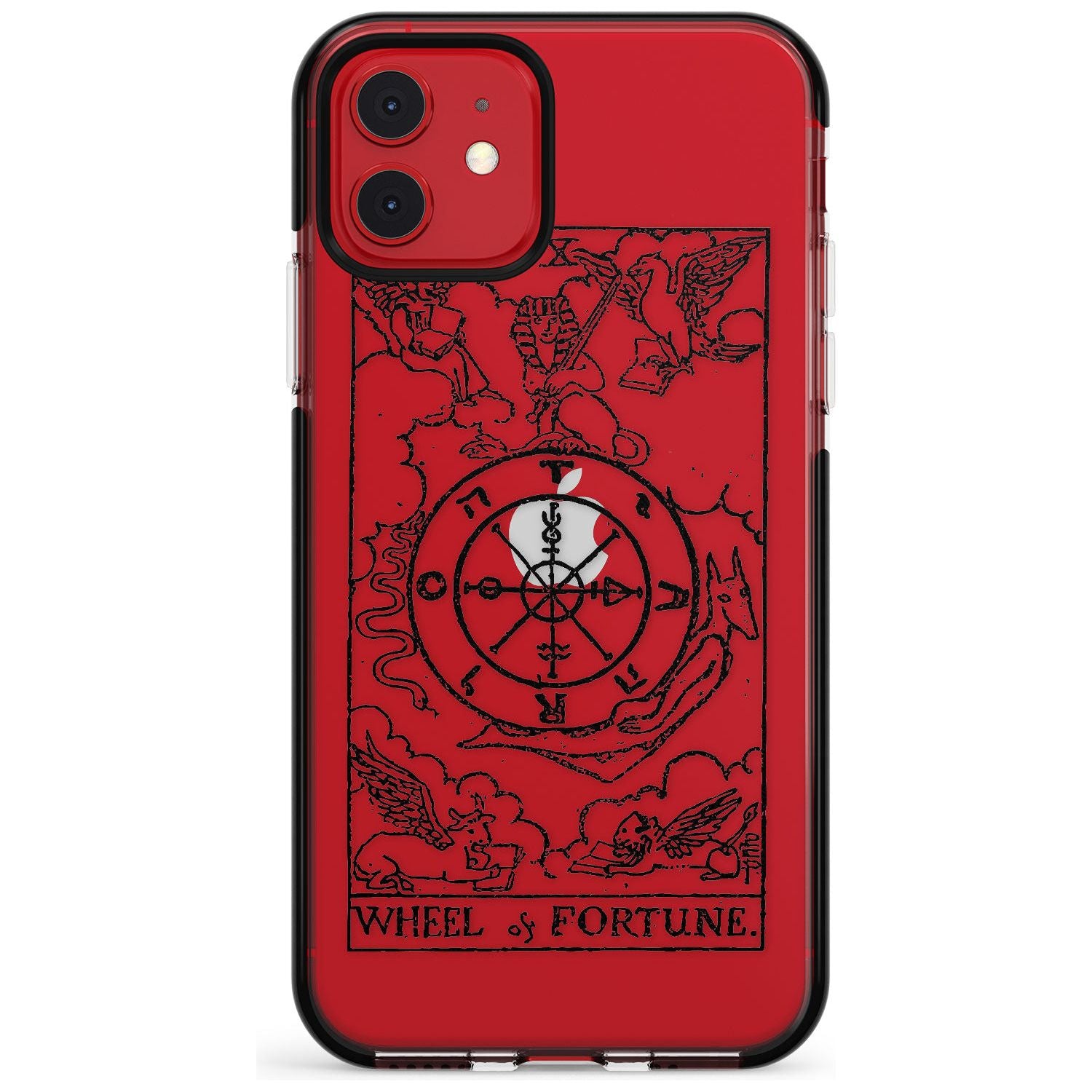 Wheel of Fortune Tarot Card - Transparent Pink Fade Impact Phone Case for iPhone 11 Pro Max