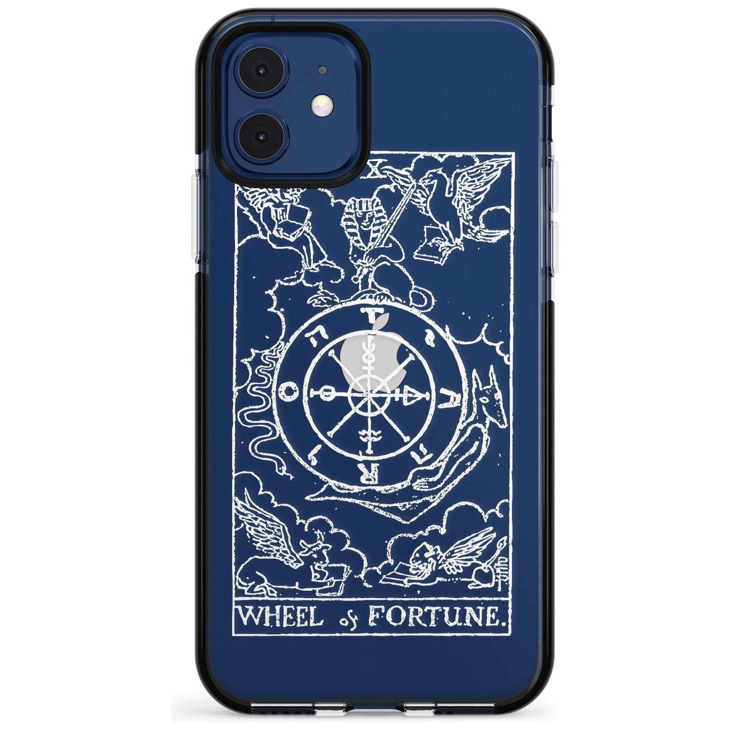 Wheel of Fortune Tarot Card - White Transparent Pink Fade Impact Phone Case for iPhone 11 Pro Max