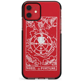 Wheel of Fortune Tarot Card - White Transparent Pink Fade Impact Phone Case for iPhone 11 Pro Max