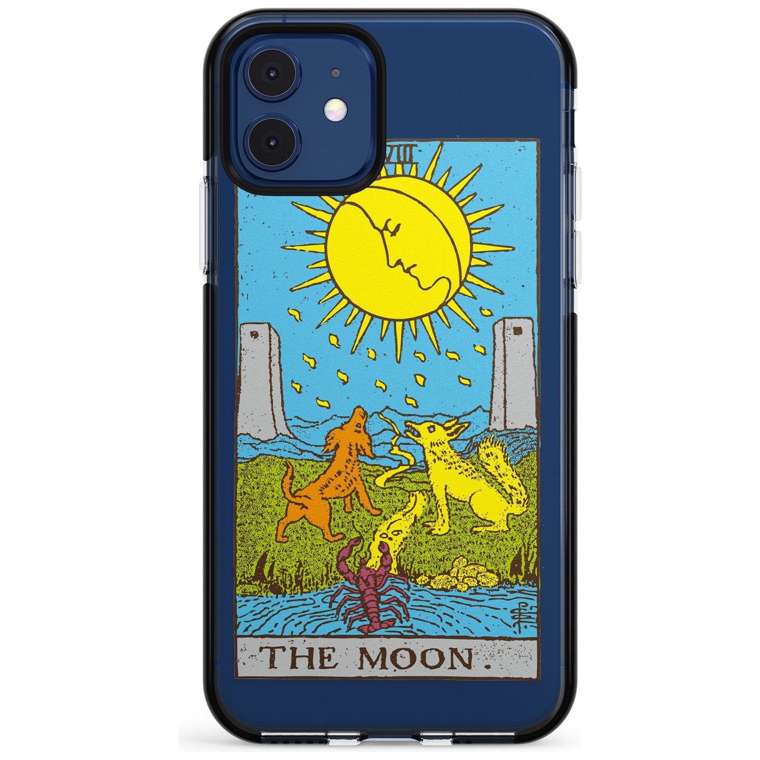 The Moon Tarot Card - Colour Pink Fade Impact Phone Case for iPhone 11 Pro Max