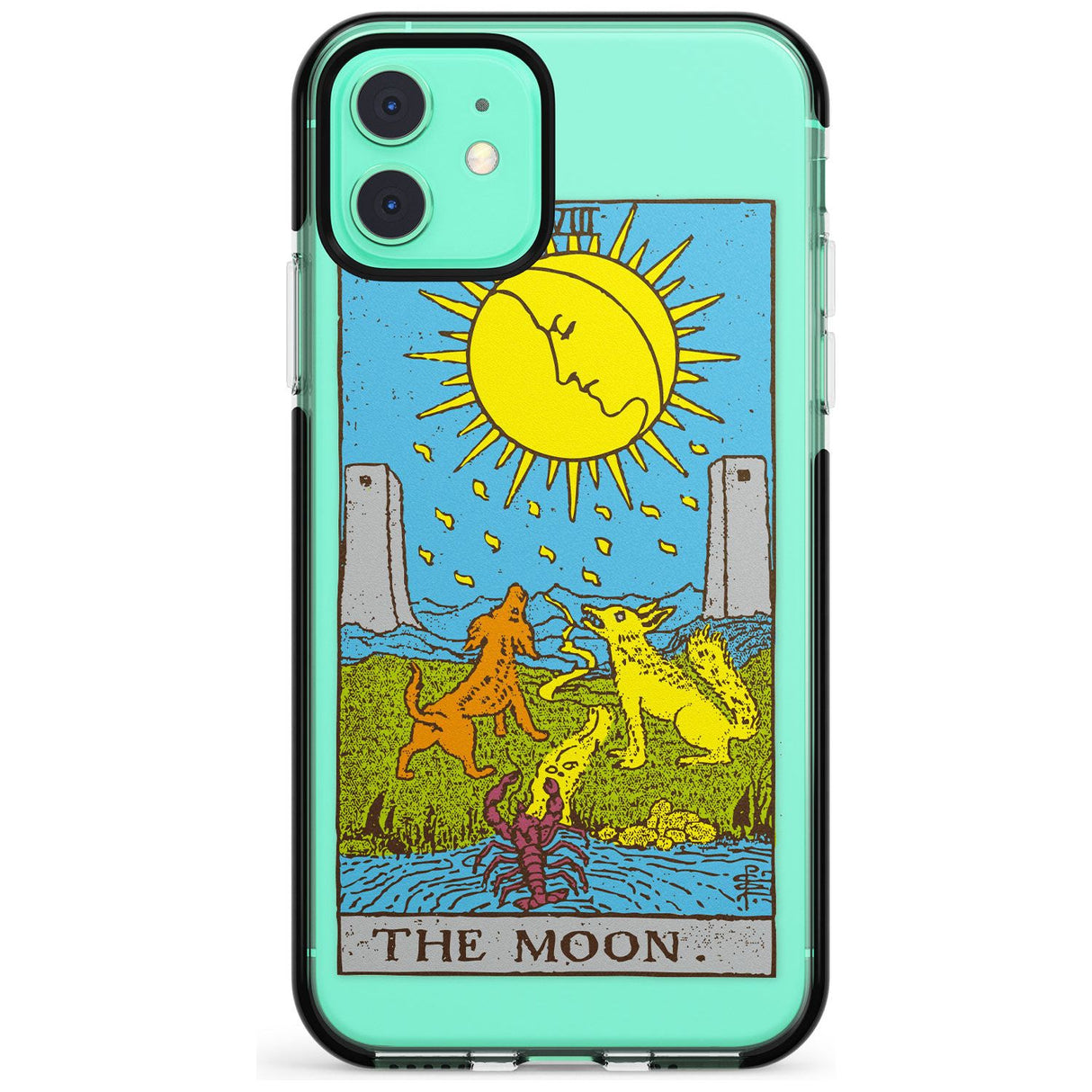 The Moon Tarot Card - Colour Pink Fade Impact Phone Case for iPhone 11 Pro Max