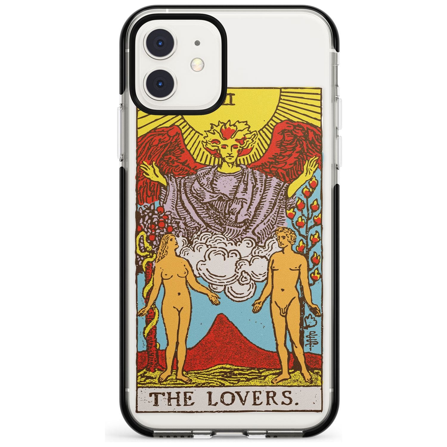 The Lovers Tarot Card - Colour Pink Fade Impact Phone Case for iPhone 11 Pro Max