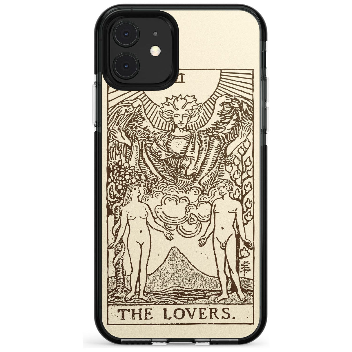 The Lovers Tarot Card - Solid Cream Pink Fade Impact Phone Case for iPhone 11 Pro Max