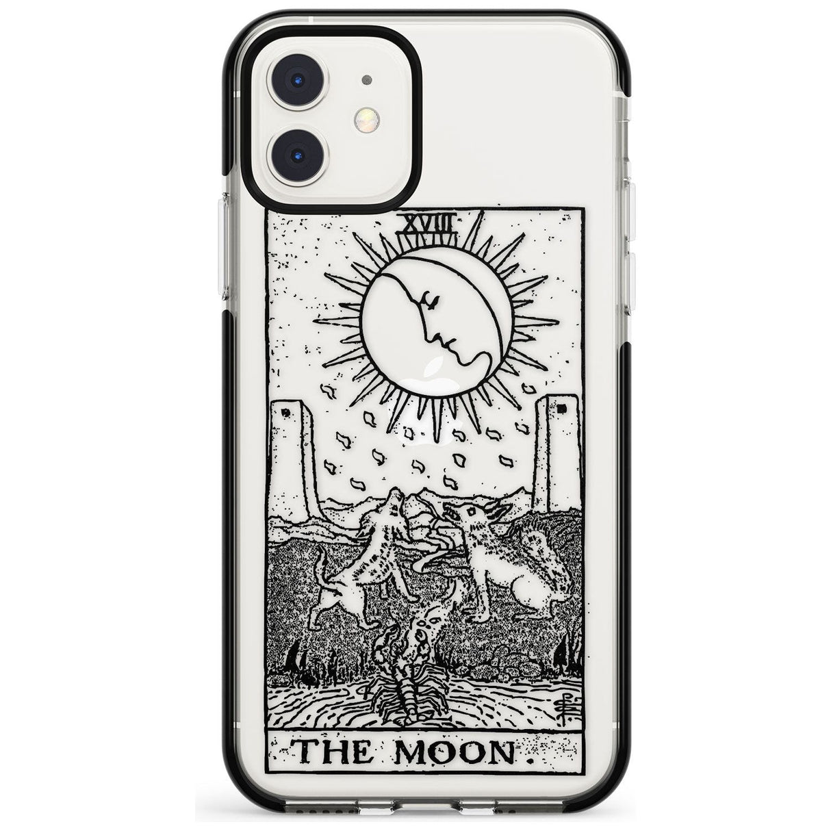 The Moon Tarot Card - Transparent Pink Fade Impact Phone Case for iPhone 11 Pro Max