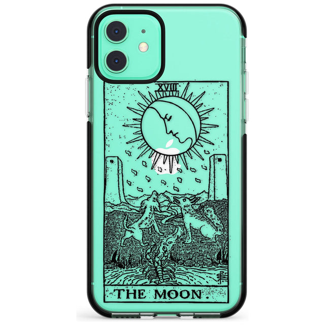 The Moon Tarot Card - Transparent Pink Fade Impact Phone Case for iPhone 11 Pro Max