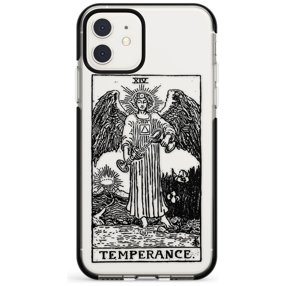 Temperance Tarot Card - Transparent Pink Fade Impact Phone Case for iPhone 11 Pro Max