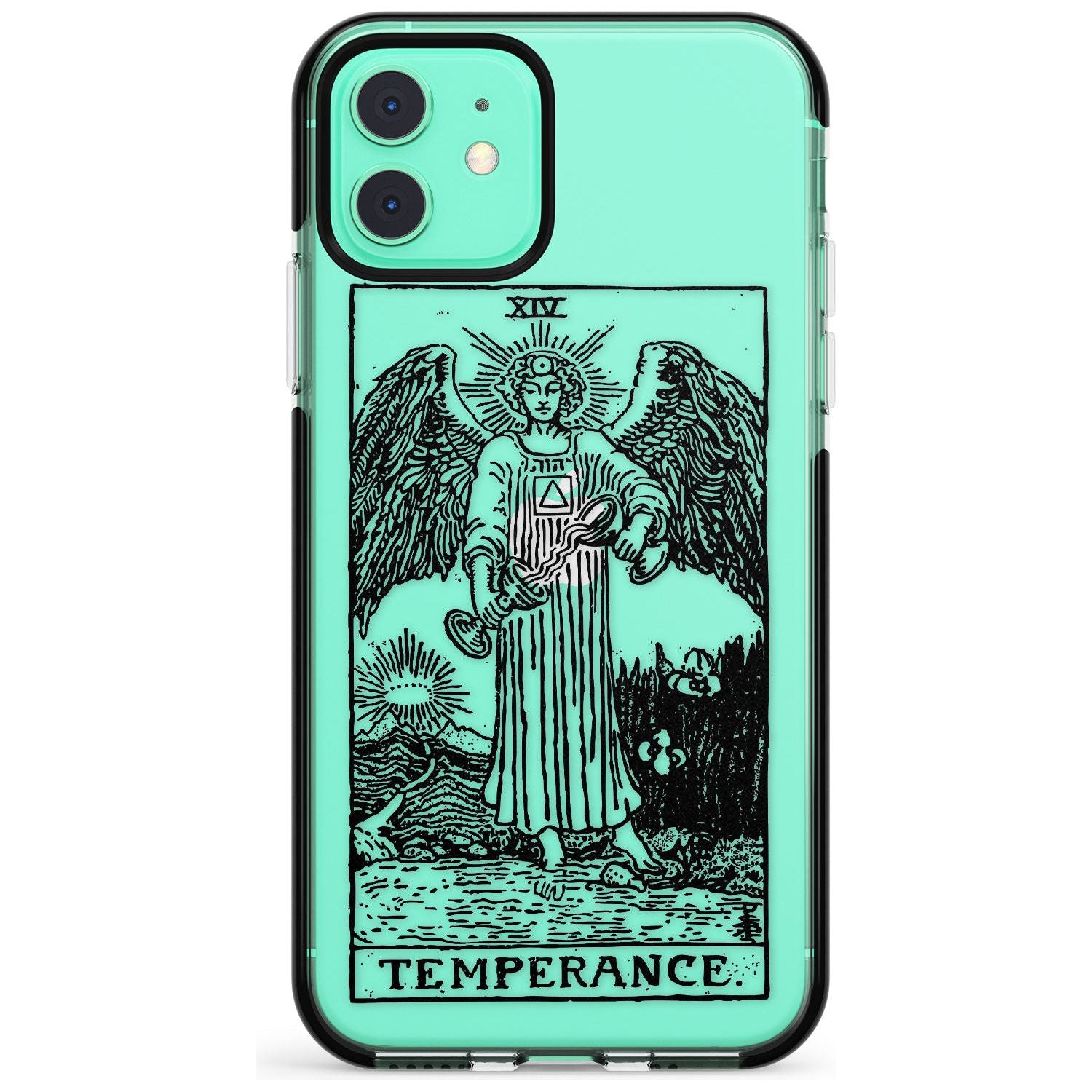 Temperance Tarot Card - Transparent Pink Fade Impact Phone Case for iPhone 11 Pro Max