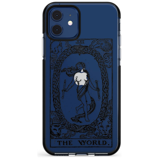 The World Tarot Card - Transparent Pink Fade Impact Phone Case for iPhone 11 Pro Max