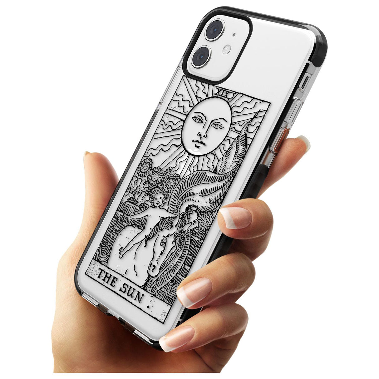 The Sun Tarot Card - Transparent Pink Fade Impact Phone Case for iPhone 11 Pro Max