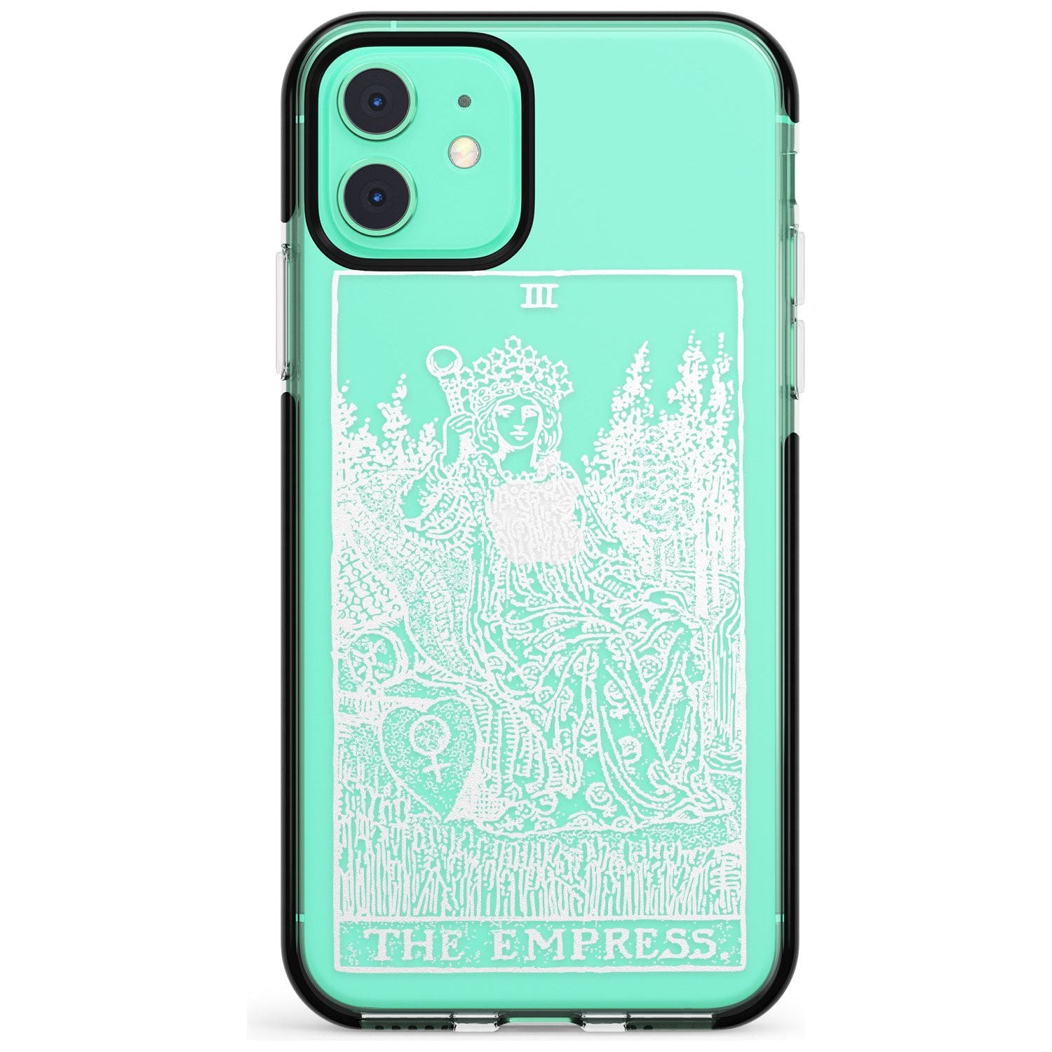 The Empress Tarot Card - White Transparent Pink Fade Impact Phone Case for iPhone 11 Pro Max
