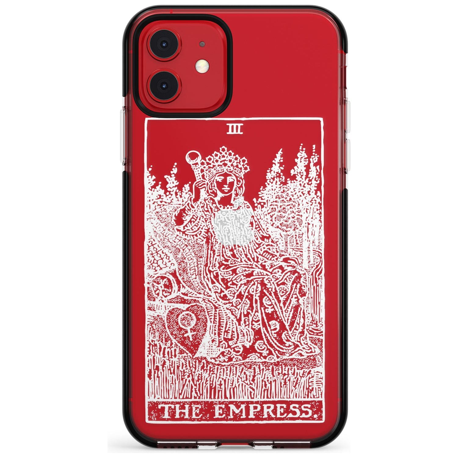The Empress Tarot Card - White Transparent Pink Fade Impact Phone Case for iPhone 11 Pro Max