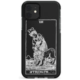 Strength Tarot Card - White Transparent Pink Fade Impact Phone Case for iPhone 11 Pro Max