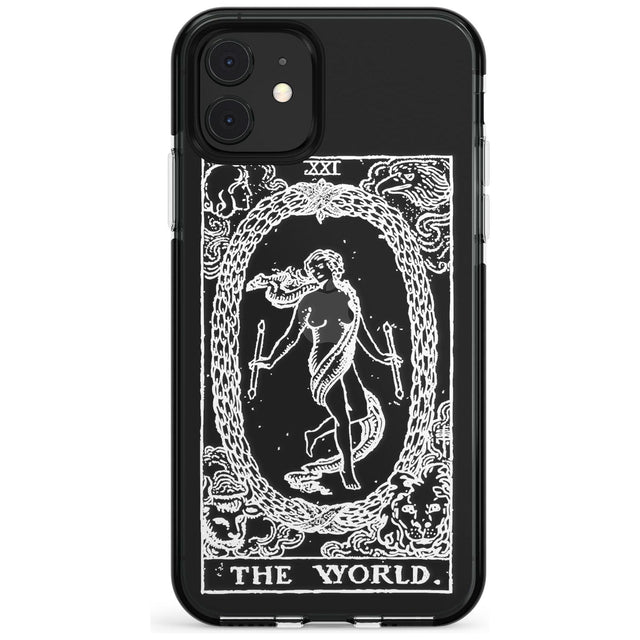 The World Tarot Card - White Transparent Pink Fade Impact Phone Case for iPhone 11 Pro Max