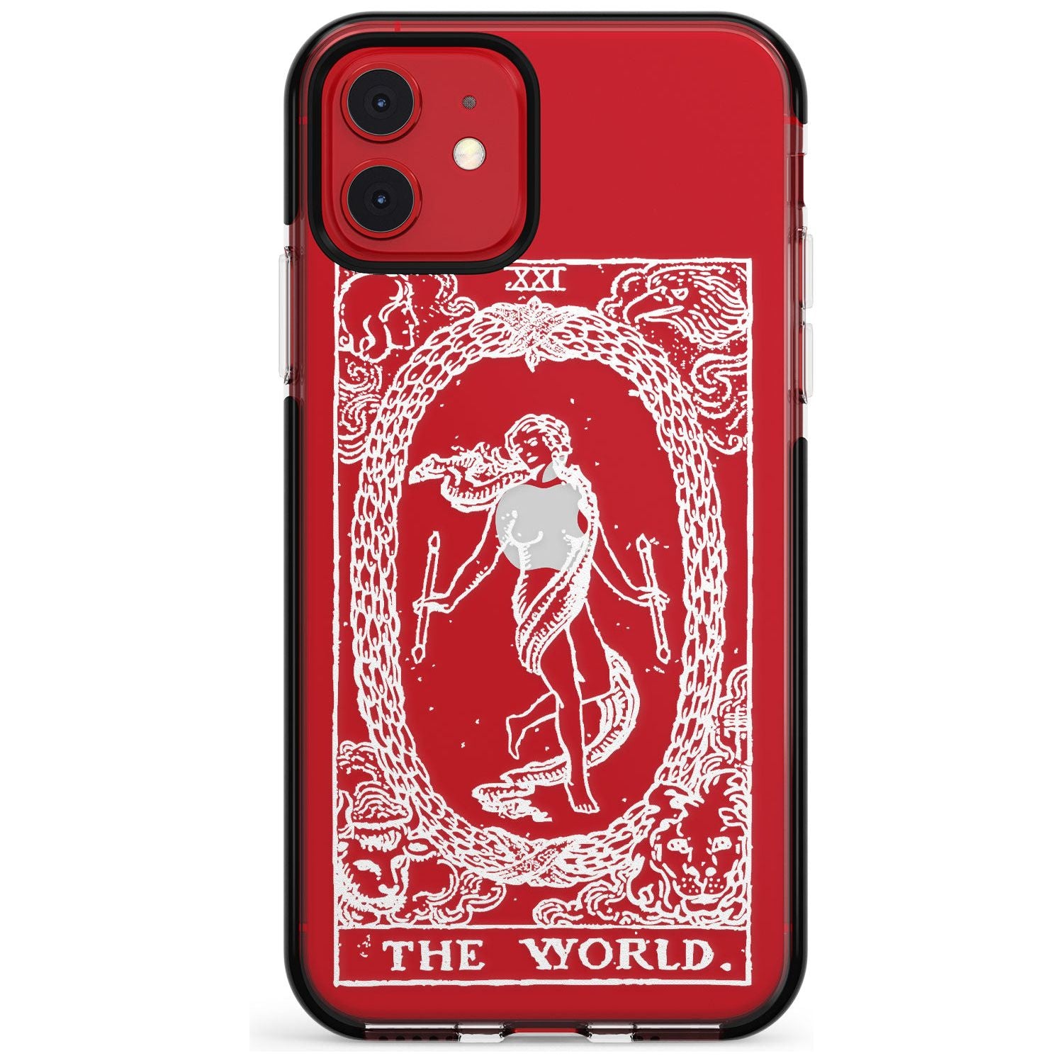 The World Tarot Card - White Transparent Pink Fade Impact Phone Case for iPhone 11 Pro Max