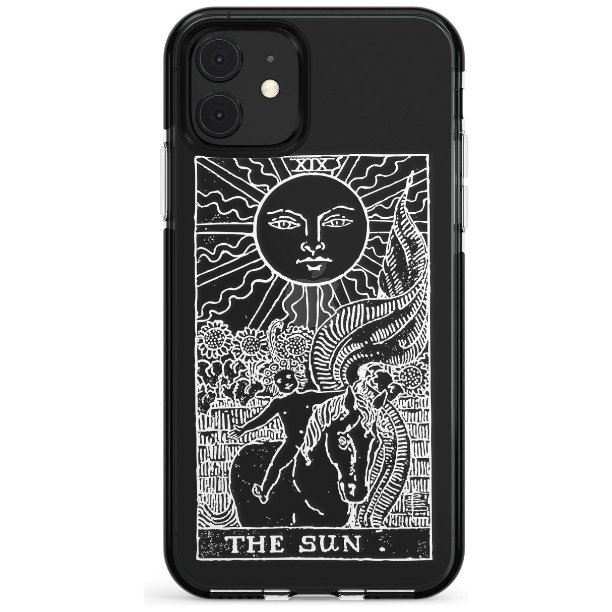 The Sun Tarot Card - White Transparent Pink Fade Impact Phone Case for iPhone 11 Pro Max