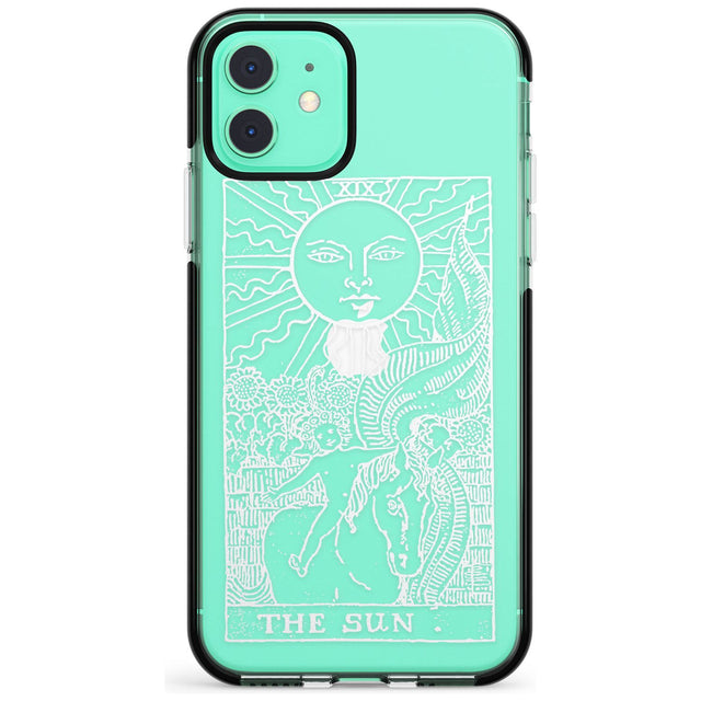 The Sun Tarot Card - White Transparent Pink Fade Impact Phone Case for iPhone 11 Pro Max