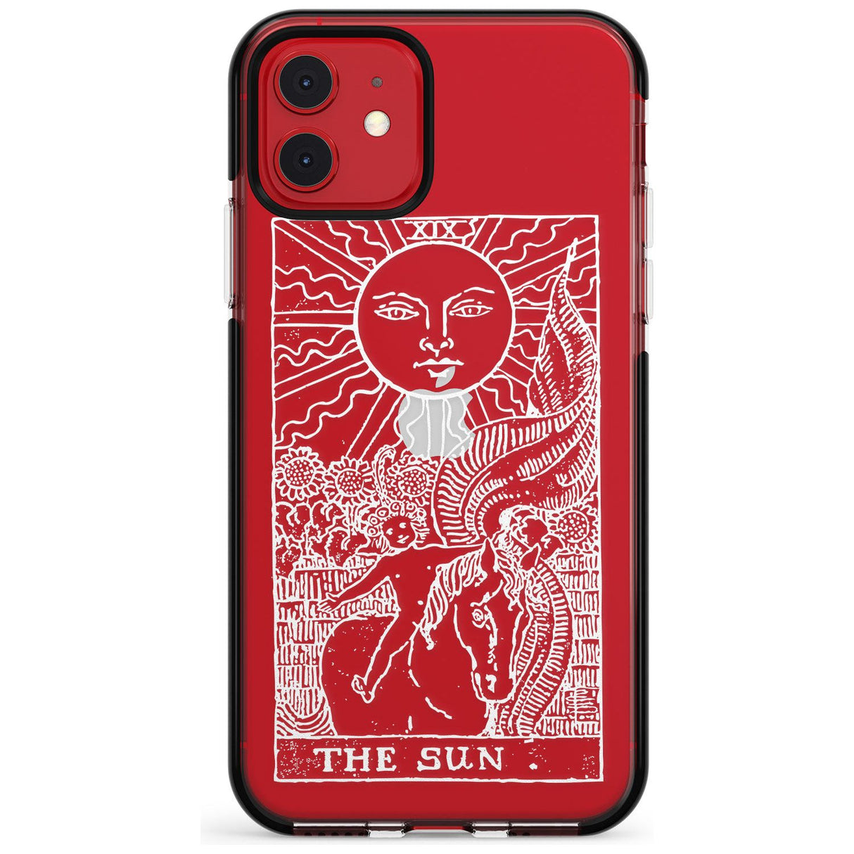 The Sun Tarot Card - White Transparent Pink Fade Impact Phone Case for iPhone 11 Pro Max