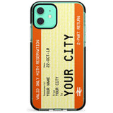 Personalised Create Your Own Train Ticket Black Impact Phone Case for iPhone 11 Pro Max