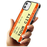 Personalised Create Your Own Train Ticket Black Impact Phone Case for iPhone 11 Pro Max