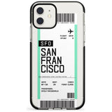 San Francisco Boarding Pass iPhone Case  Black Impact Custom Phone Case - Case Warehouse