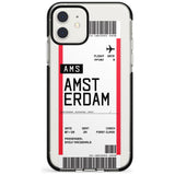 Amsterdam Boarding Pass iPhone Case  Black Impact Custom Phone Case - Case Warehouse