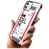 Delhi Boarding Pass iPhone Case   Custom Phone Case - Case Warehouse