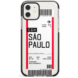 São Paulo Boarding Pass iPhone Case  Black Impact Custom Phone Case - Case Warehouse