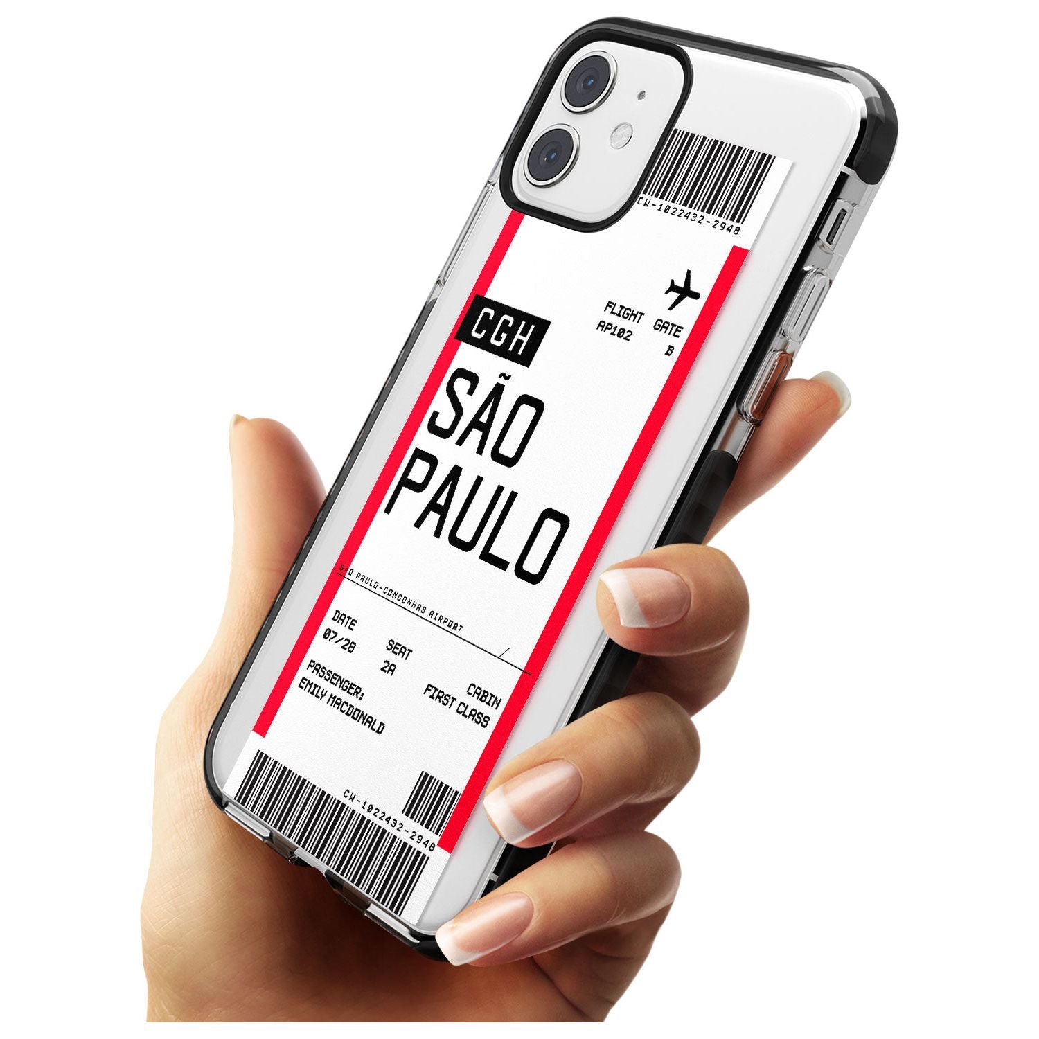 São Paulo Boarding Pass iPhone Case   Custom Phone Case - Case Warehouse