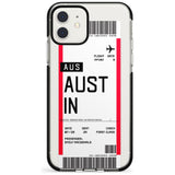 Austin Boarding Pass iPhone Case  Black Impact Custom Phone Case - Case Warehouse