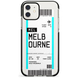 Melbourne Boarding Pass iPhone Case  Black Impact Custom Phone Case - Case Warehouse