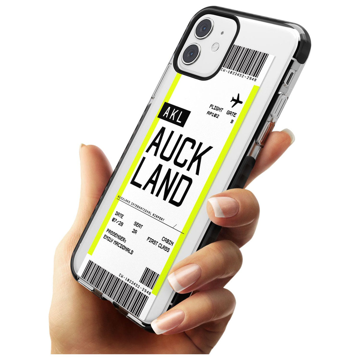 Auckland Boarding Pass iPhone Case   Custom Phone Case - Case Warehouse