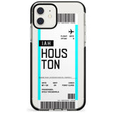 Houston Boarding Pass iPhone Case  Black Impact Custom Phone Case - Case Warehouse