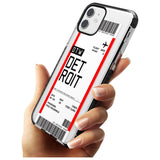 Detroit Boarding Pass iPhone Case   Custom Phone Case - Case Warehouse