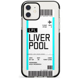 Liverpool Boarding Pass  Black Impact Custom Phone Case - Case Warehouse