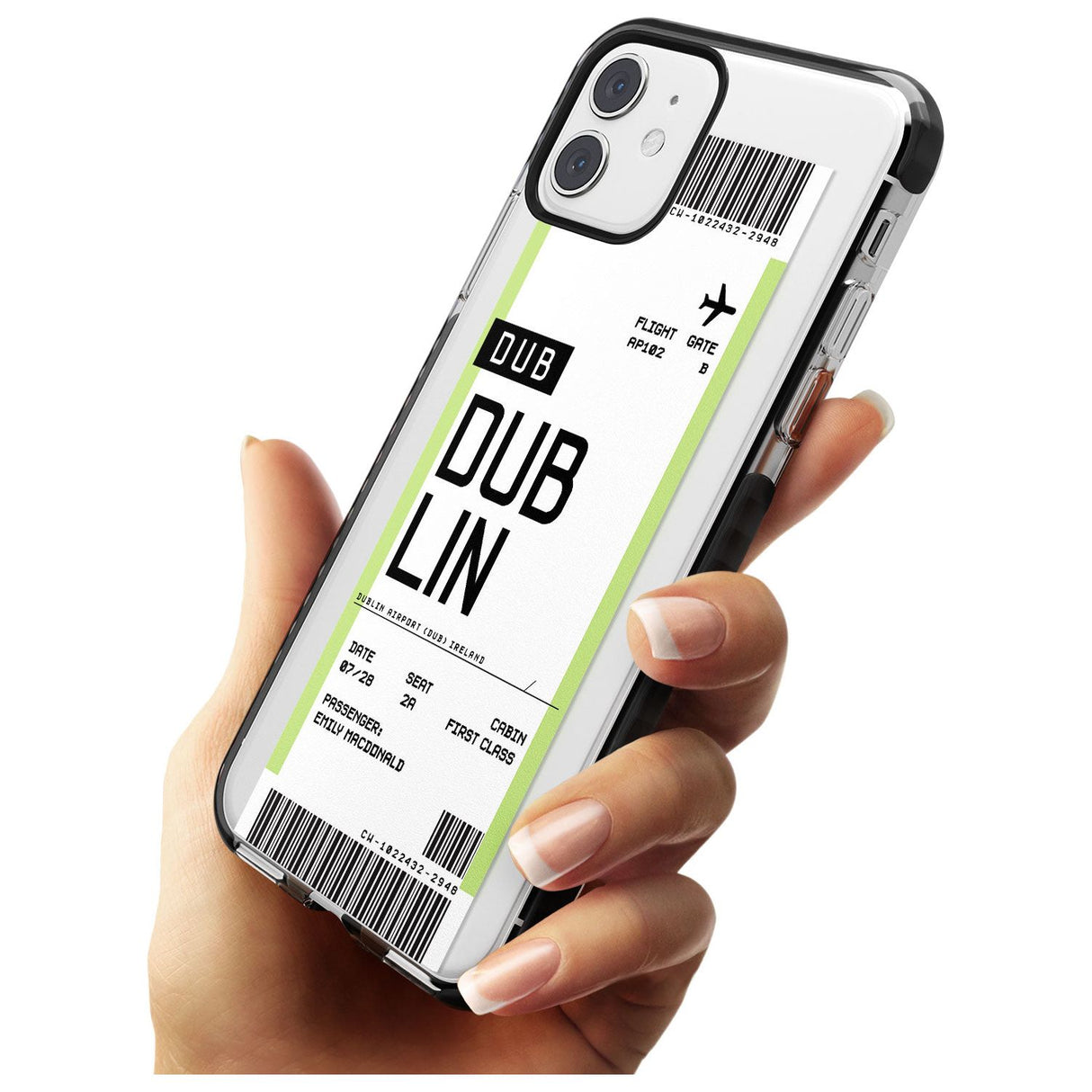 Dublin Boarding Pass iPhone Case   Custom Phone Case - Case Warehouse