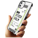 Stockholm Boarding Pass iPhone Case   Custom Phone Case - Case Warehouse