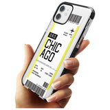 Chicago Boarding Pass iPhone Case   Custom Phone Case - Case Warehouse