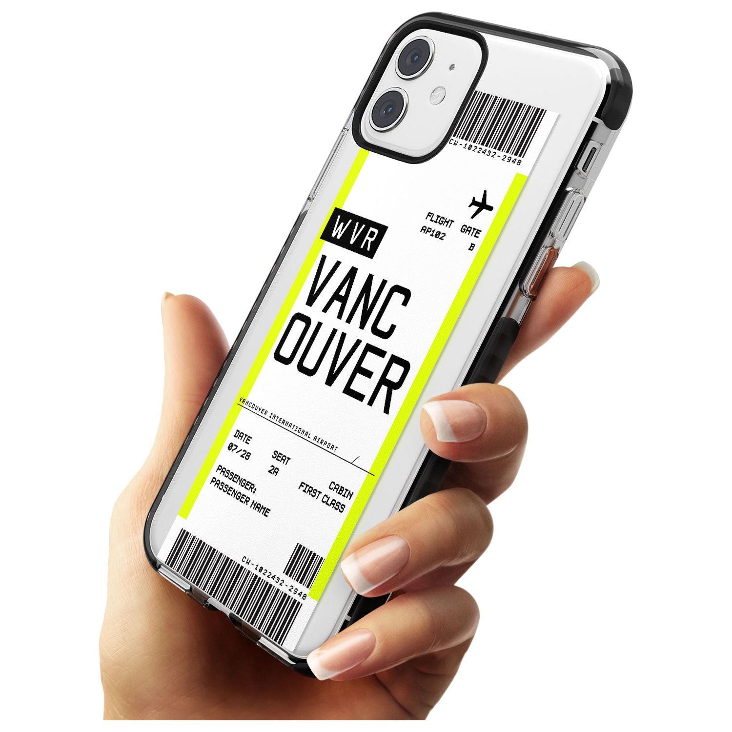 Vancouver Boarding Pass iPhone Case   Custom Phone Case - Case Warehouse