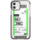 Beijing Boarding Pass iPhone Case  Black Impact Custom Phone Case - Case Warehouse