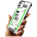 Beijing Boarding Pass iPhone Case   Custom Phone Case - Case Warehouse