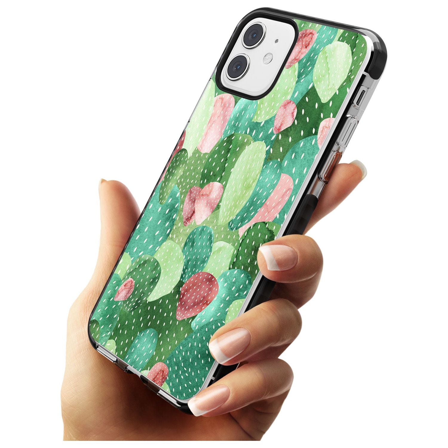 Colourful Cactus Mix Design Black Impact Phone Case for iPhone 11