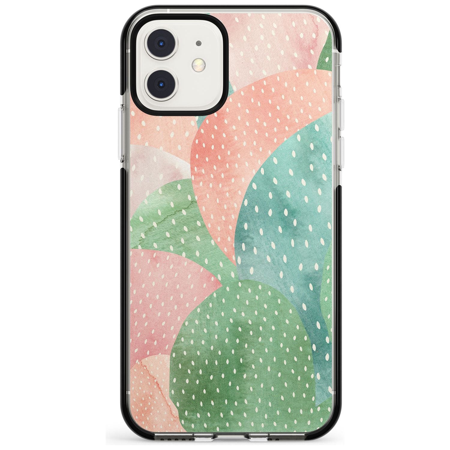 Colourful Close-Up Cacti Design Black Impact Phone Case for iPhone 11