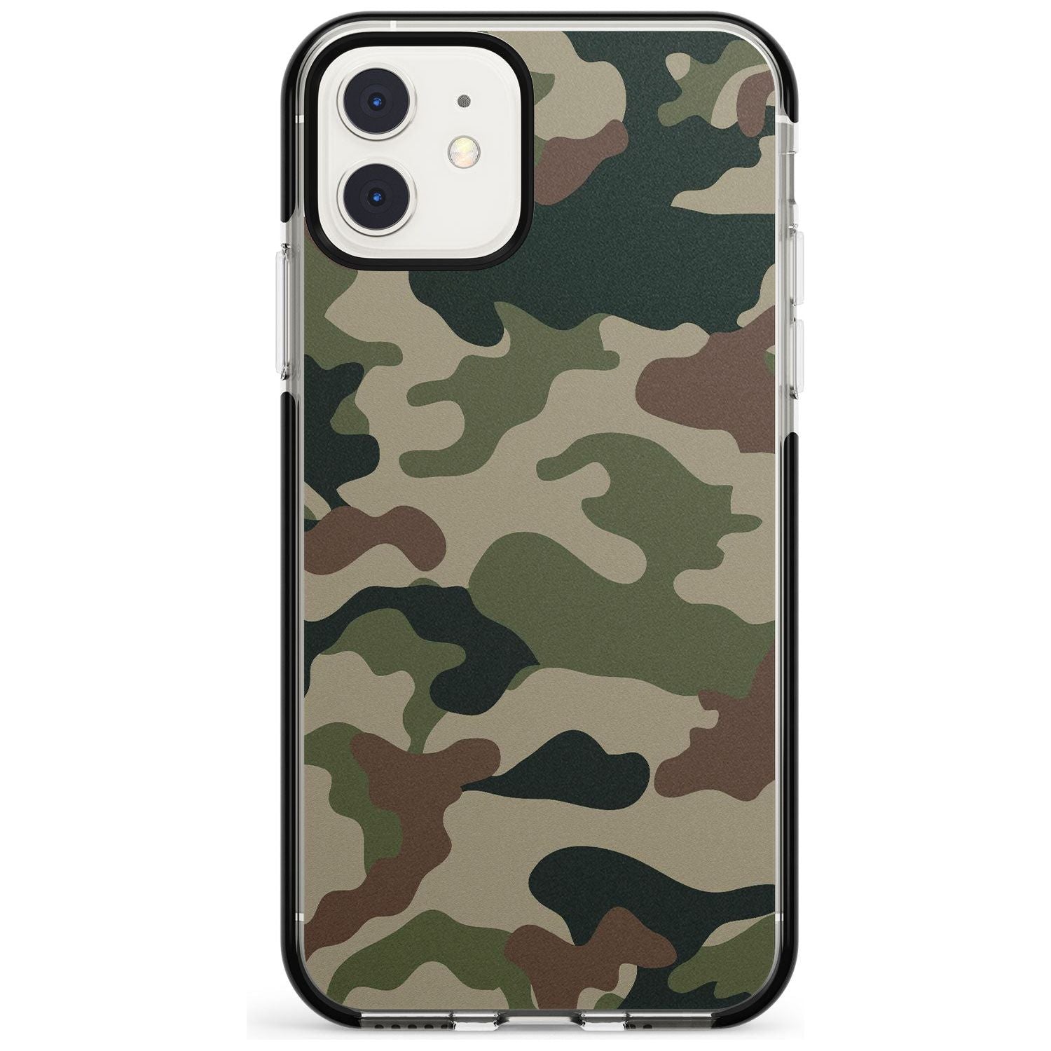 Green and Brown Camo Black Impact Phone Case for iPhone 11 Pro Max