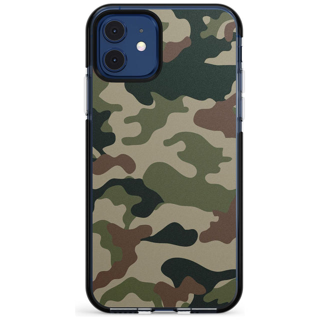 Green and Brown Camo Black Impact Phone Case for iPhone 11 Pro Max
