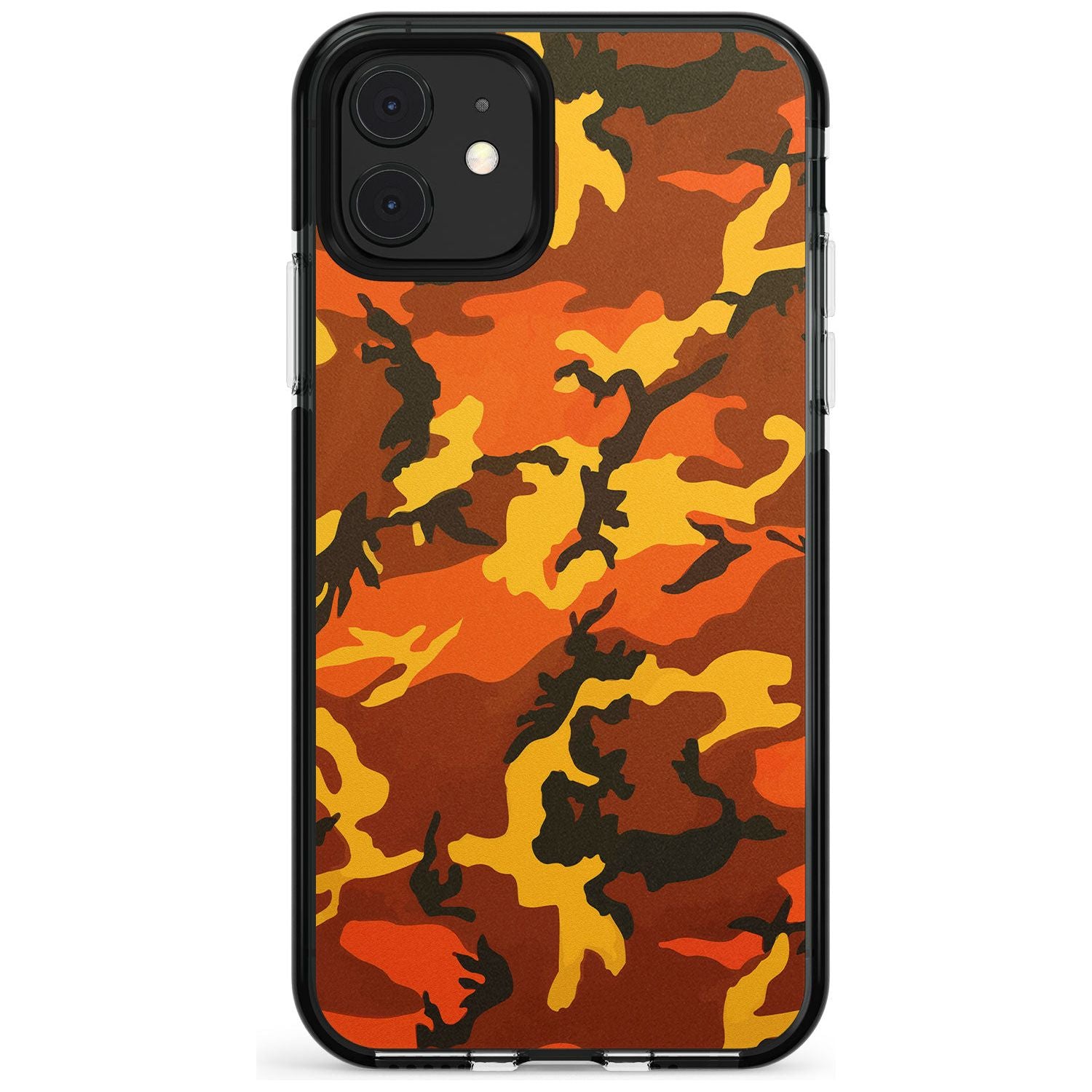 Orange Camo Black Impact Phone Case for iPhone 11 Pro Max