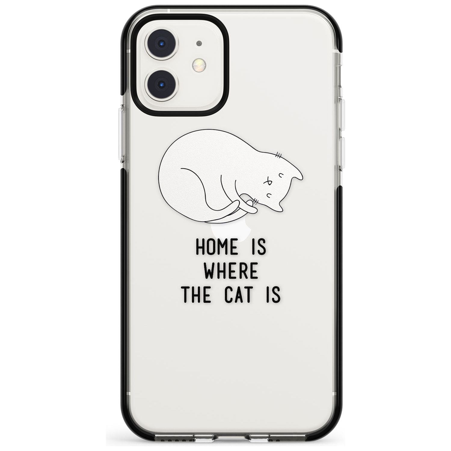 Home Is Where the Cat is Pink Fade Impact Phone Case for iPhone 11 Pro Max