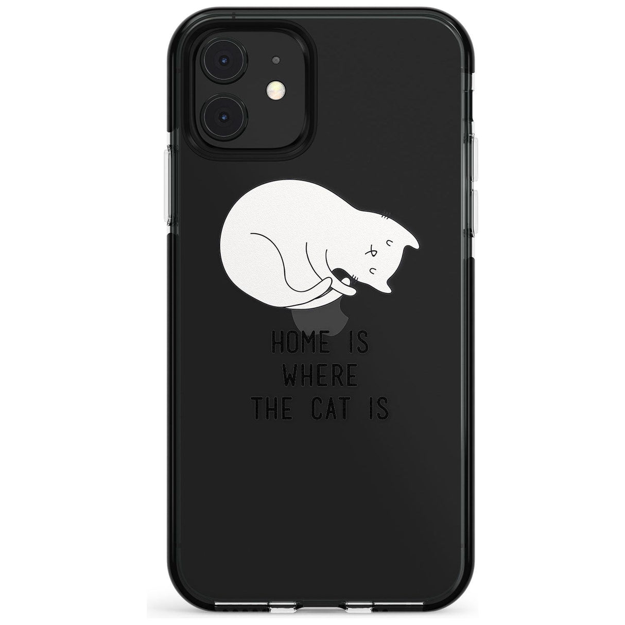 Home Is Where the Cat is Pink Fade Impact Phone Case for iPhone 11 Pro Max